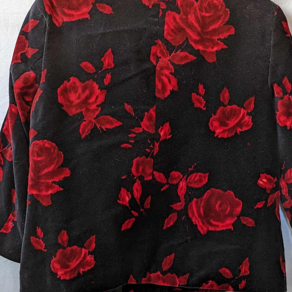 Talbots Roses Sweater Jacket Size 8 - Picture 14 of 14